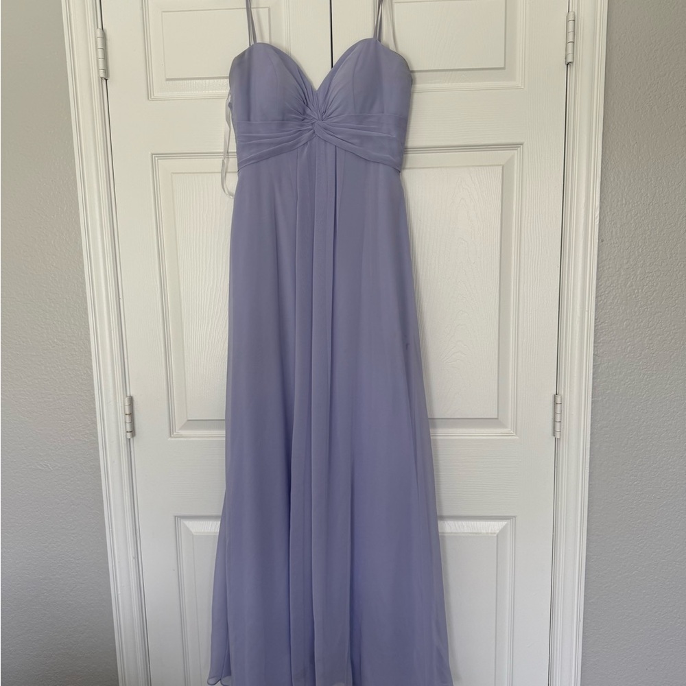 Sweetheart Neckline Lavender Maxi Dress with Spaghetti Straps